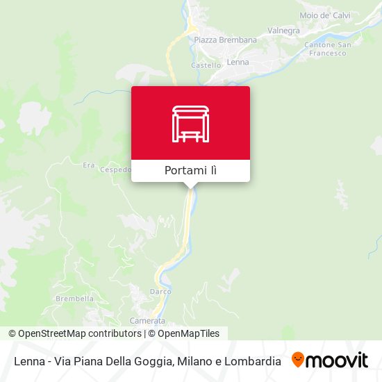 Mappa Lenna - Via Piana Della Goggia