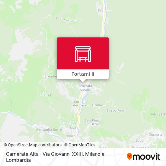 Mappa Camerata Alta - Via Giovanni XXIII