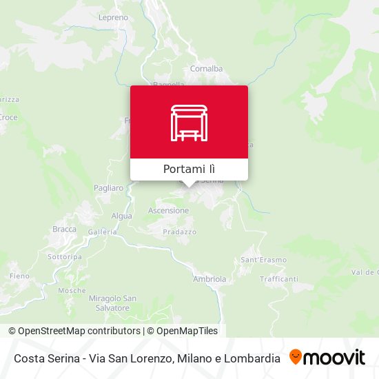 Mappa Costa Serina - Via San Lorenzo
