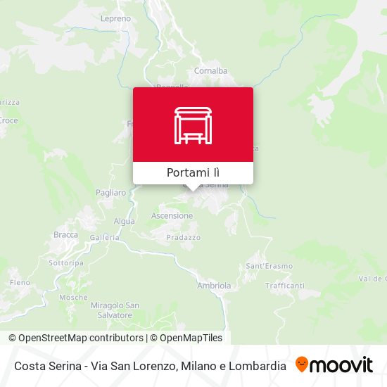 Mappa Costa Serina - Via San Lorenzo