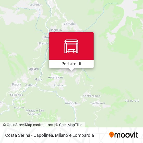 Mappa Costa Serina - Capolinea
