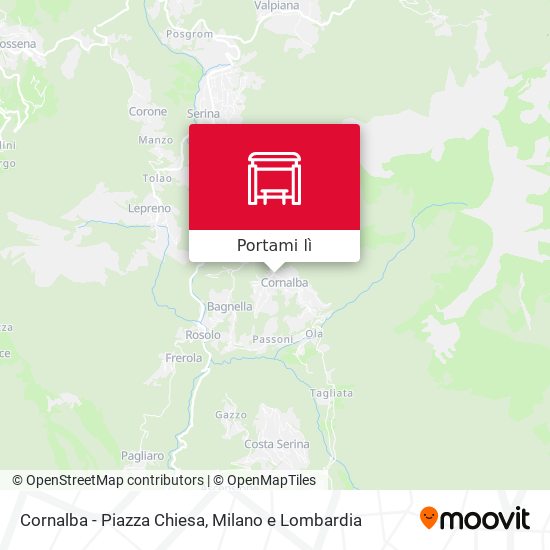 Mappa Cornalba - Piazza Chiesa