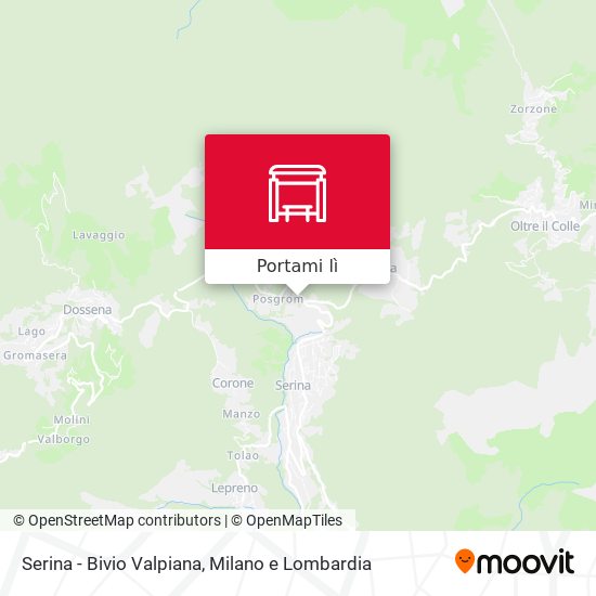 Mappa Serina - Bivio Valpiana