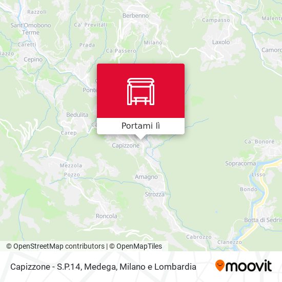Mappa Capizzone - S.P.14, Medega