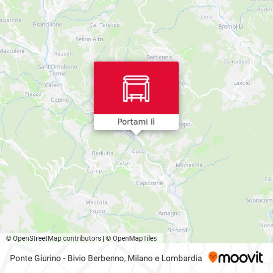 Mappa Ponte Giurino - Bivio Berbenno