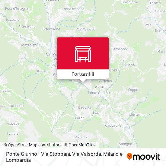 Mappa Ponte Giurino - Via Stoppani, Via Valsorda