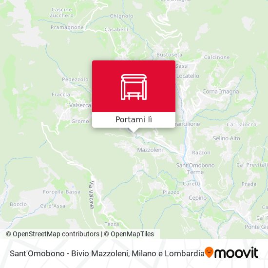 Mappa Sant'Omobono - Bivio Mazzoleni