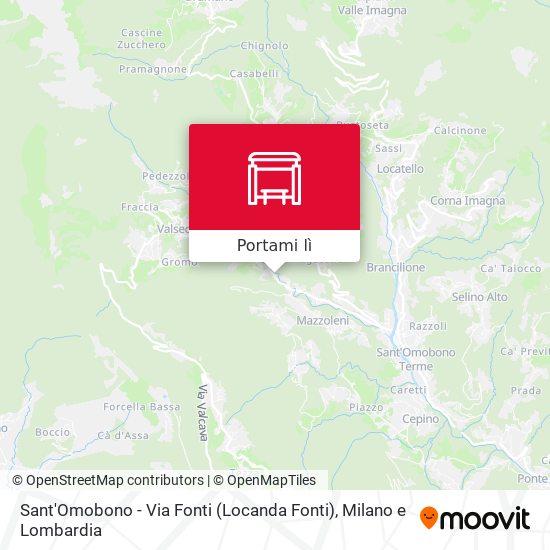 Mappa Sant'Omobono - Via Fonti (Locanda Fonti)
