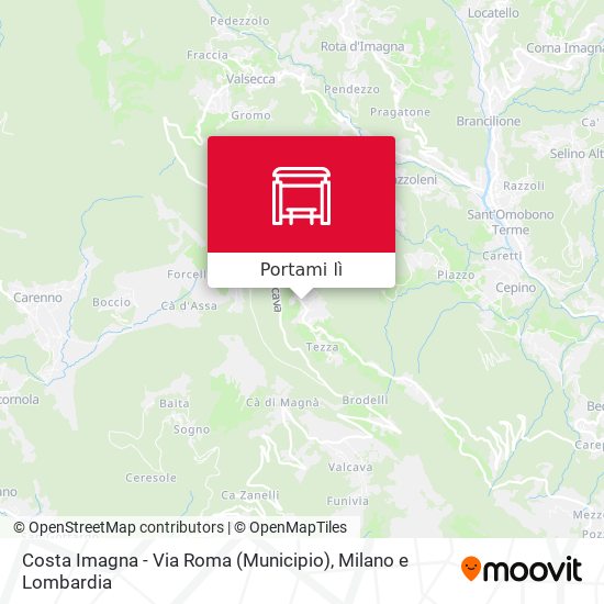 Mappa Costa Imagna - Via Roma (Municipio)