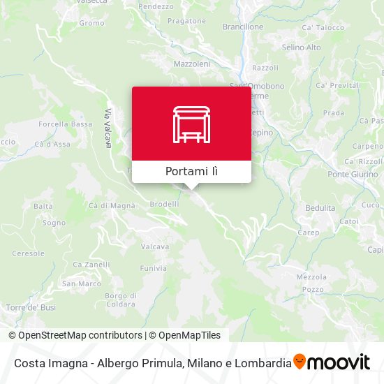 Mappa Costa Imagna - Albergo Primula