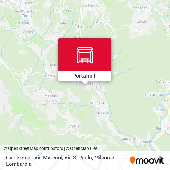 Mappa Capizzone - Via Marconi, Via S. Paolo
