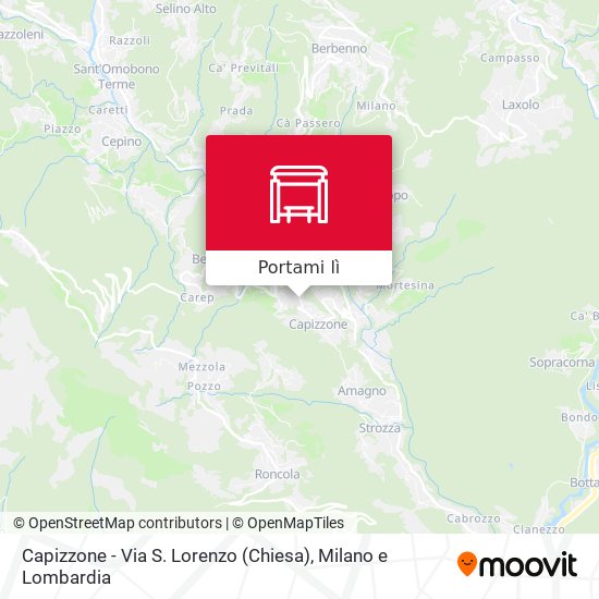 Mappa Capizzone - Via S. Lorenzo (Chiesa)