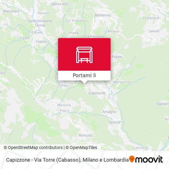 Mappa Capizzone - Via Torre (Cabasso)