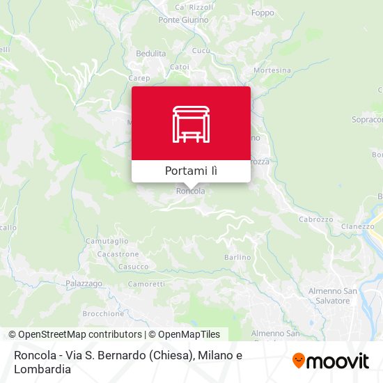 Mappa Roncola - Via S. Bernardo (Chiesa)
