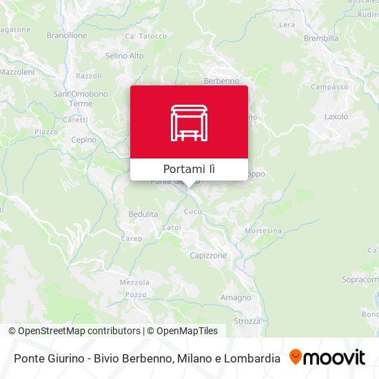 Mappa Ponte Giurino - Bivio Berbenno