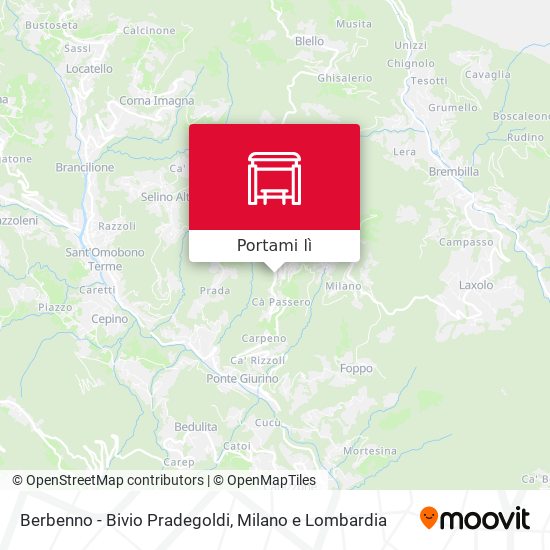 Mappa Berbenno - Bivio Pradegoldi