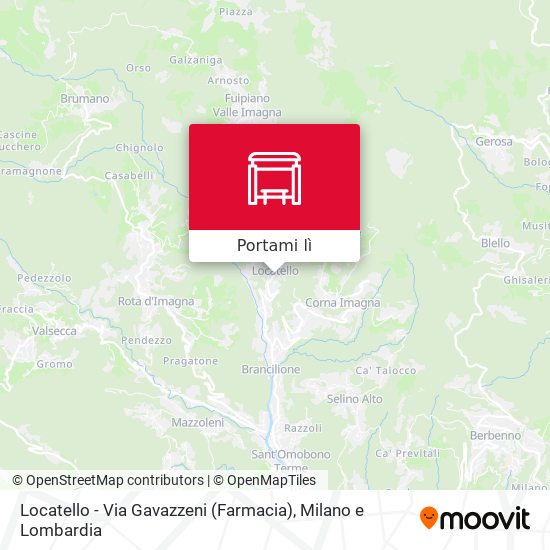 Mappa Locatello - Via Gavazzeni (Farmacia)