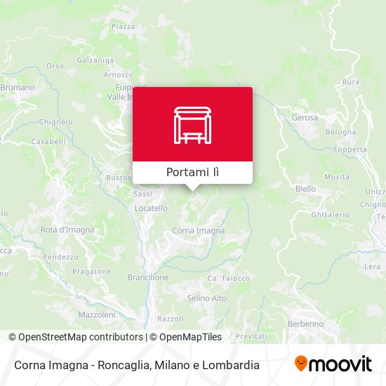 Mappa Corna Imagna - Roncaglia
