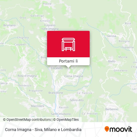 Mappa Corna Imagna - Siva