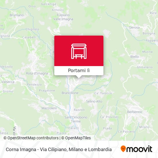 Mappa Corna Imagna - Via Cilipiano
