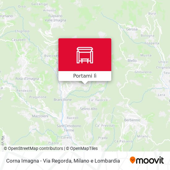 Mappa Corna Imagna - Via Regorda