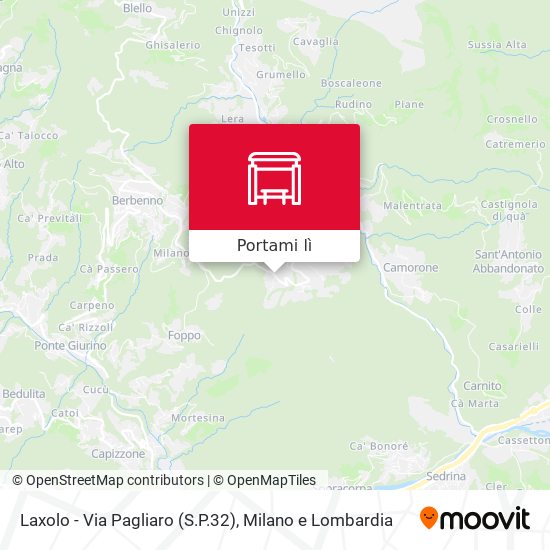 Mappa Laxolo - Via Pagliaro (S.P.32)