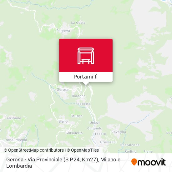 Mappa Gerosa - Via Provinciale (S.P.24, Km27)