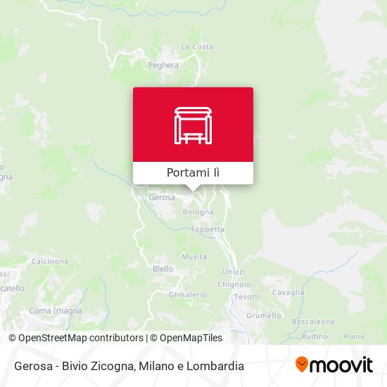 Mappa Gerosa - Bivio Zicogna