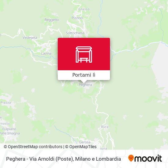 Mappa Peghera - Via Arnoldi (Poste)