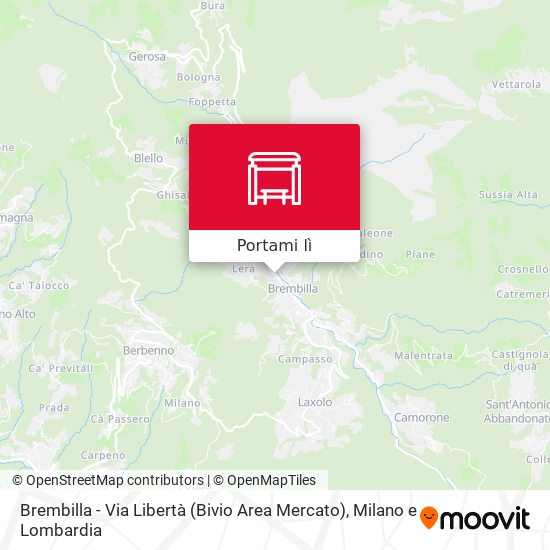 Mappa Brembilla - Via Libertà (Bivio Area Mercato)