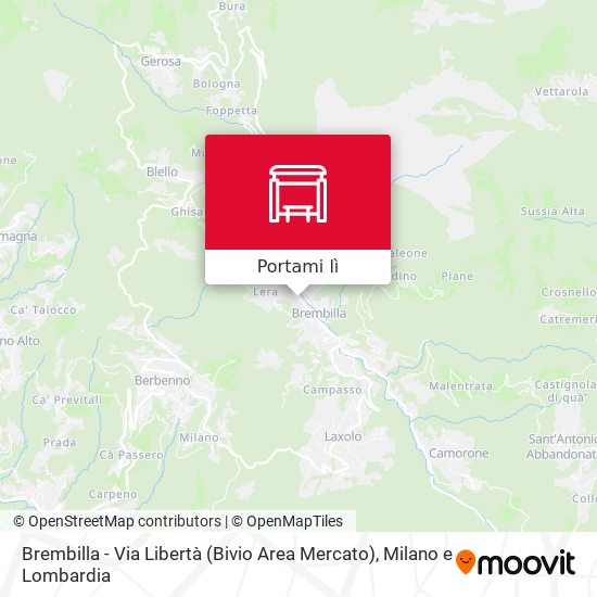 Mappa Brembilla - Via Libertà (Bivio Area Mercato)