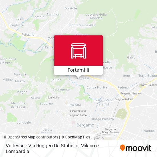 Mappa Valtesse - Via Ruggeri Da Stabello