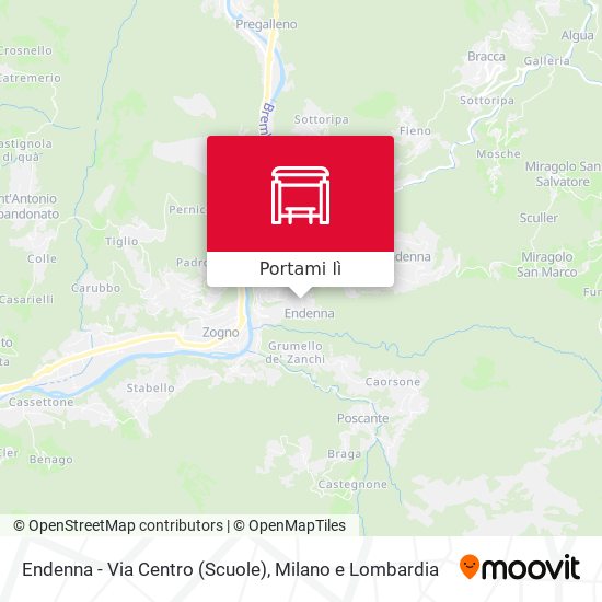 Mappa Endenna - Via Centro (Scuole)
