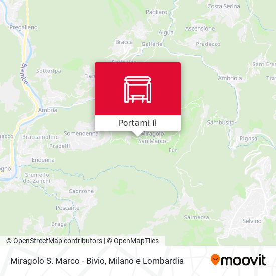 Mappa Miragolo S. Marco - Bivio