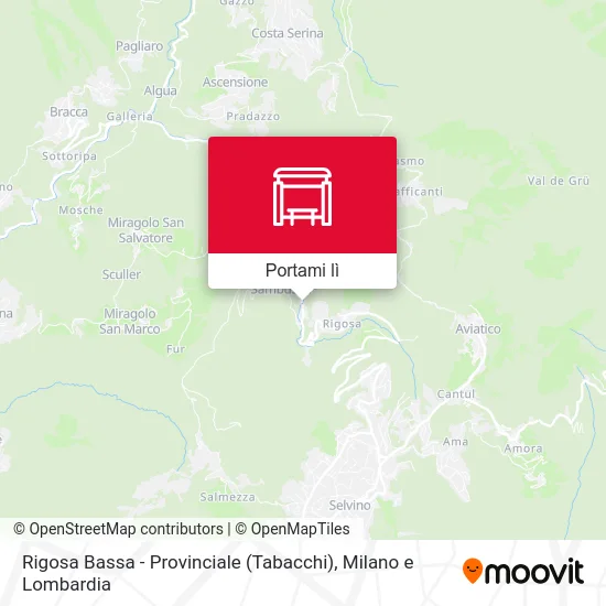 Mappa Rigosa Bassa - Provinciale (Tabacchi)