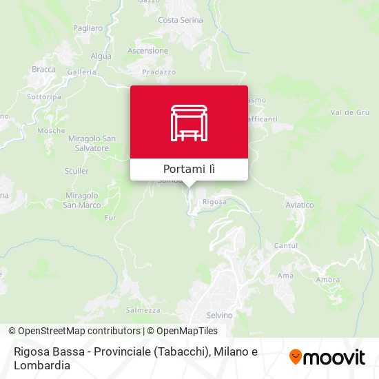 Mappa Rigosa Bassa - Provinciale (Tabacchi)