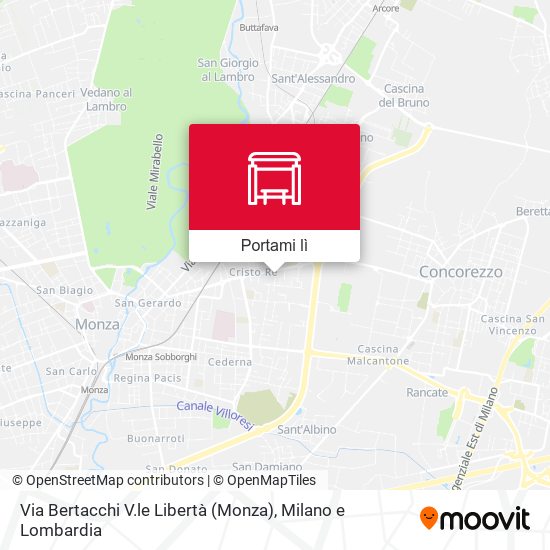 Mappa Via Bertacchi V.le Libertà (Monza)