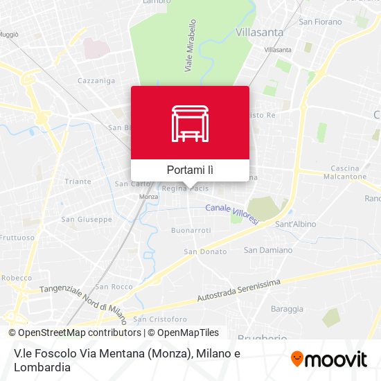Mappa V.le Foscolo Via Mentana (Monza)