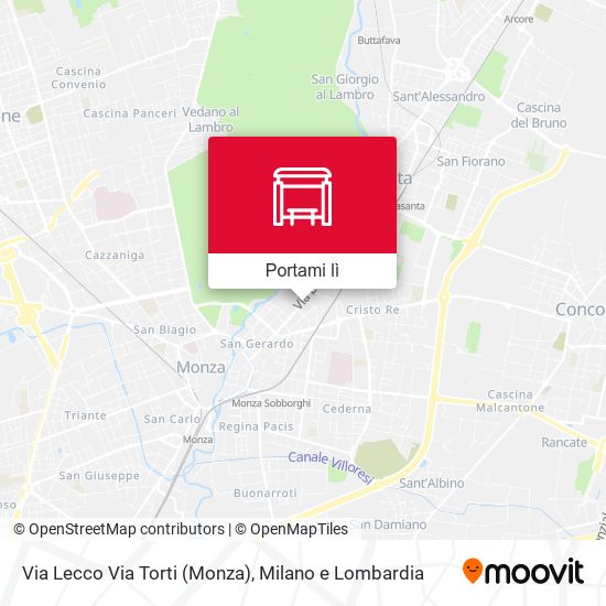 Mappa Via Lecco Via Torti (Monza)