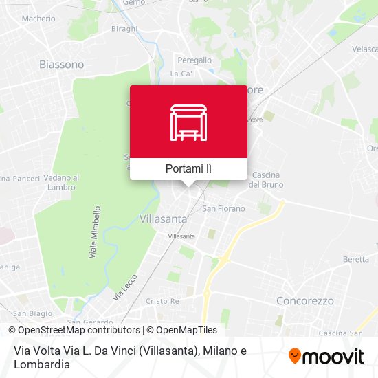 Mappa Via Volta Via L. Da Vinci (Villasanta)