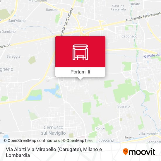 Mappa Via Albrti Via Mirabello (Carugate)