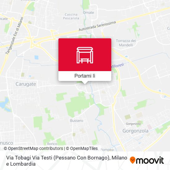 Mappa Via Tobagi Via Testi (Pessano Con Bornago)