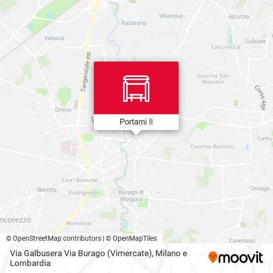 Mappa Via Galbusera Via Burago (Vimercate)