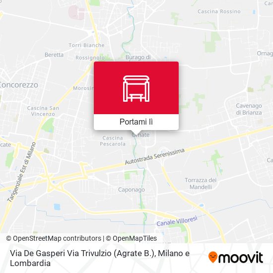 Mappa Via De Gasperi Via Trivulzio (Agrate B.)