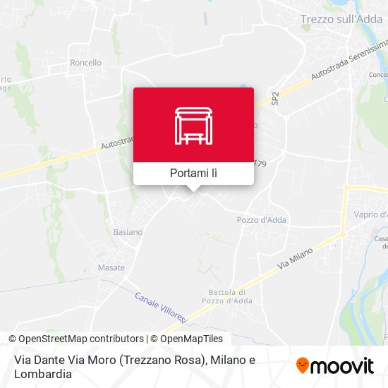 Mappa Via Dante Via Moro (Trezzano Rosa)