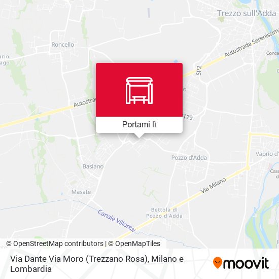 Mappa Via Dante Via Moro (Trezzano Rosa)
