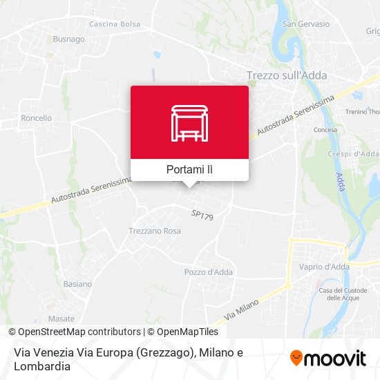 Mappa Via Venezia Via Europa (Grezzago)