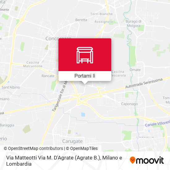 Mappa Via Matteotti Via M. D'Agrate (Agrate B.)