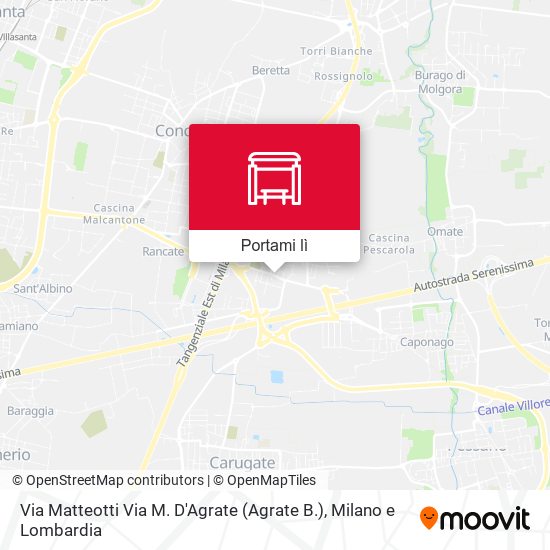 Mappa Via Matteotti Via M. D'Agrate (Agrate B.)