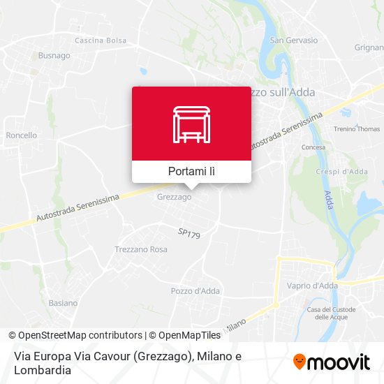 Mappa Via Europa Via Cavour (Grezzago)